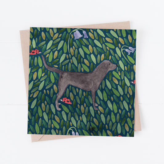 Black Labrador Greeting Card