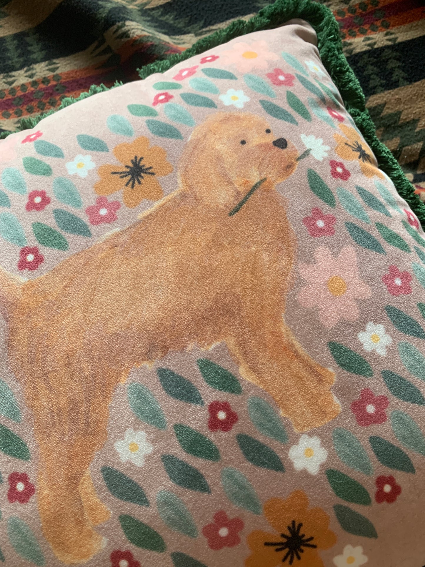 Cockapoo Velvet Cushion