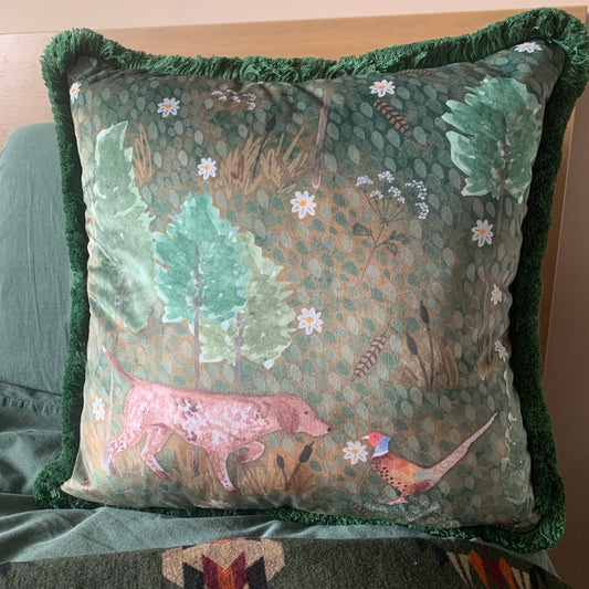 German Shorthaired Pointer Velvet Cushion