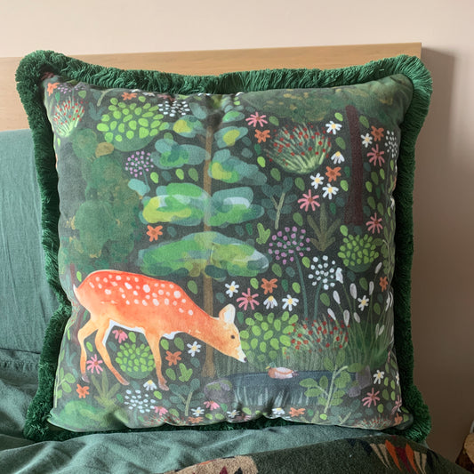 Deer Velvet Cushion