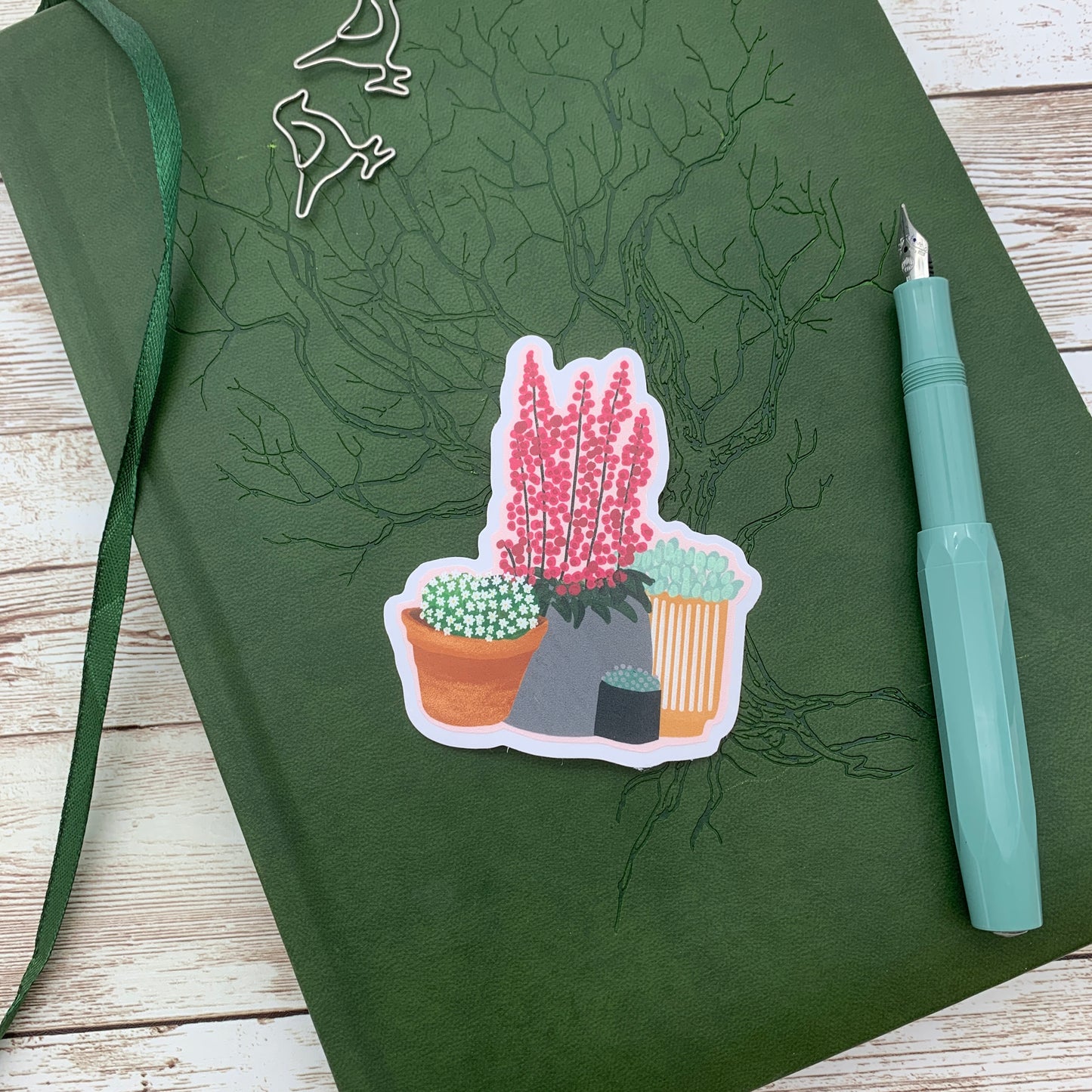Pink Plants Sticker