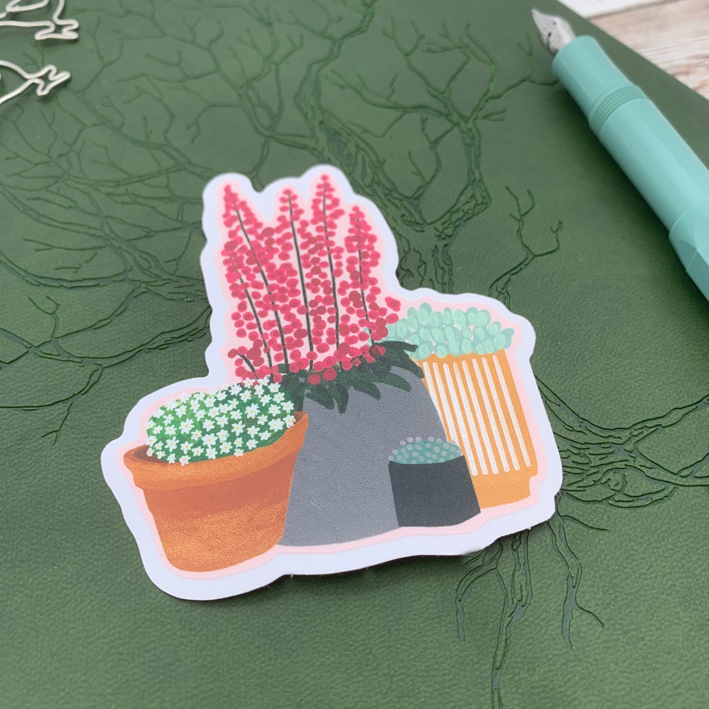 Pink Plants Sticker