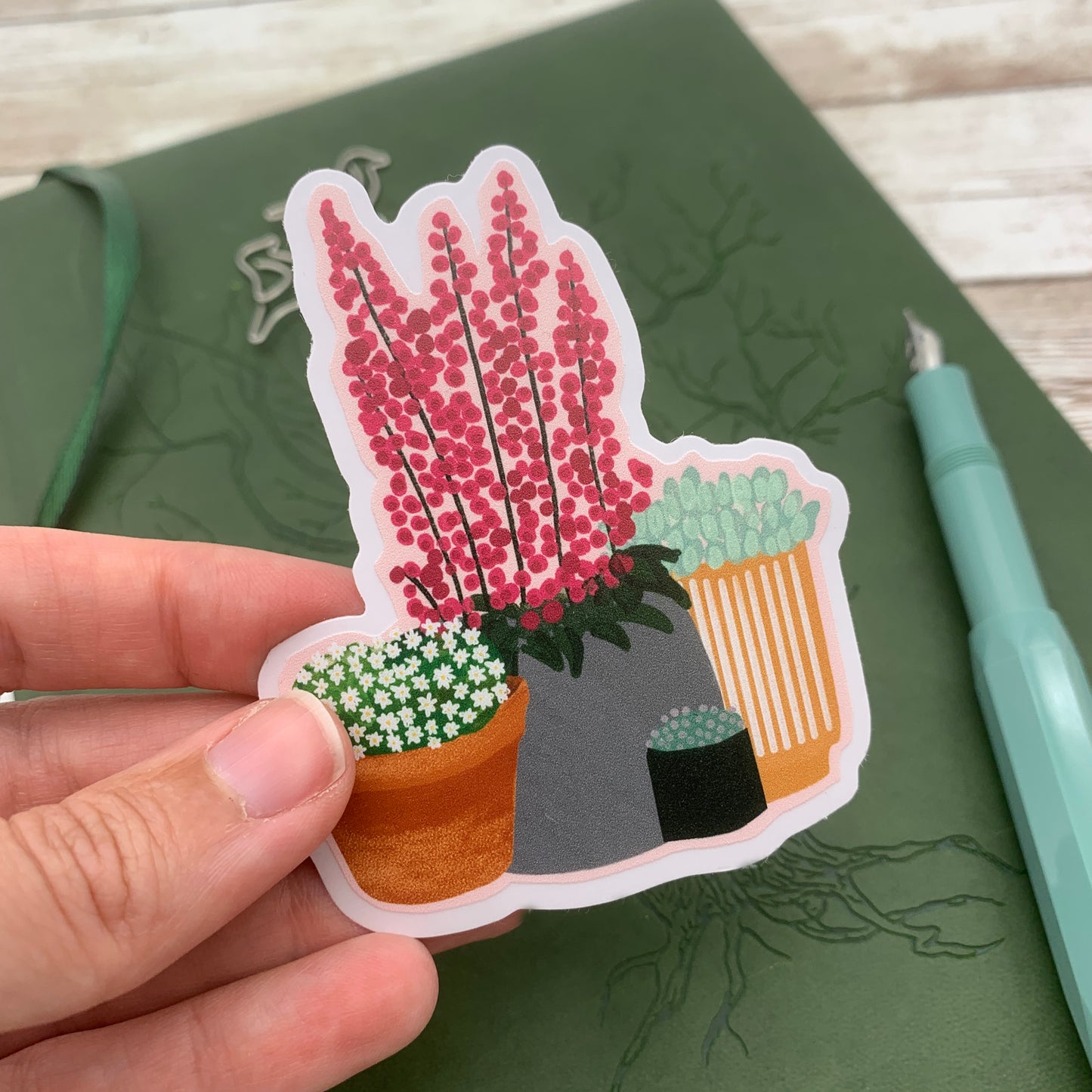 Pink Plants Sticker