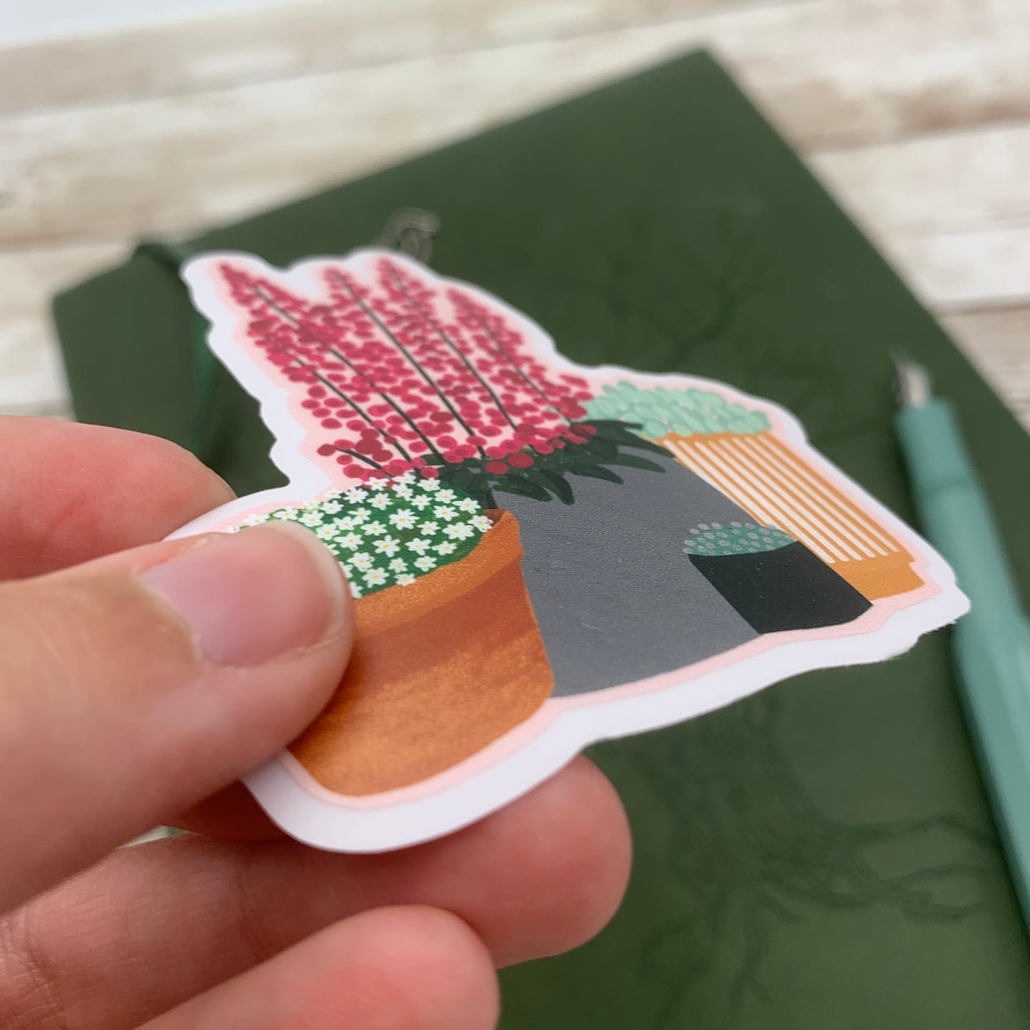 Pink Plants Sticker