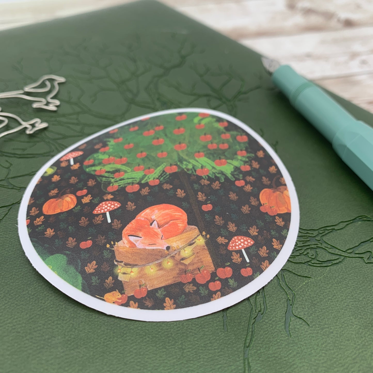 Sleepy Fox Sticker