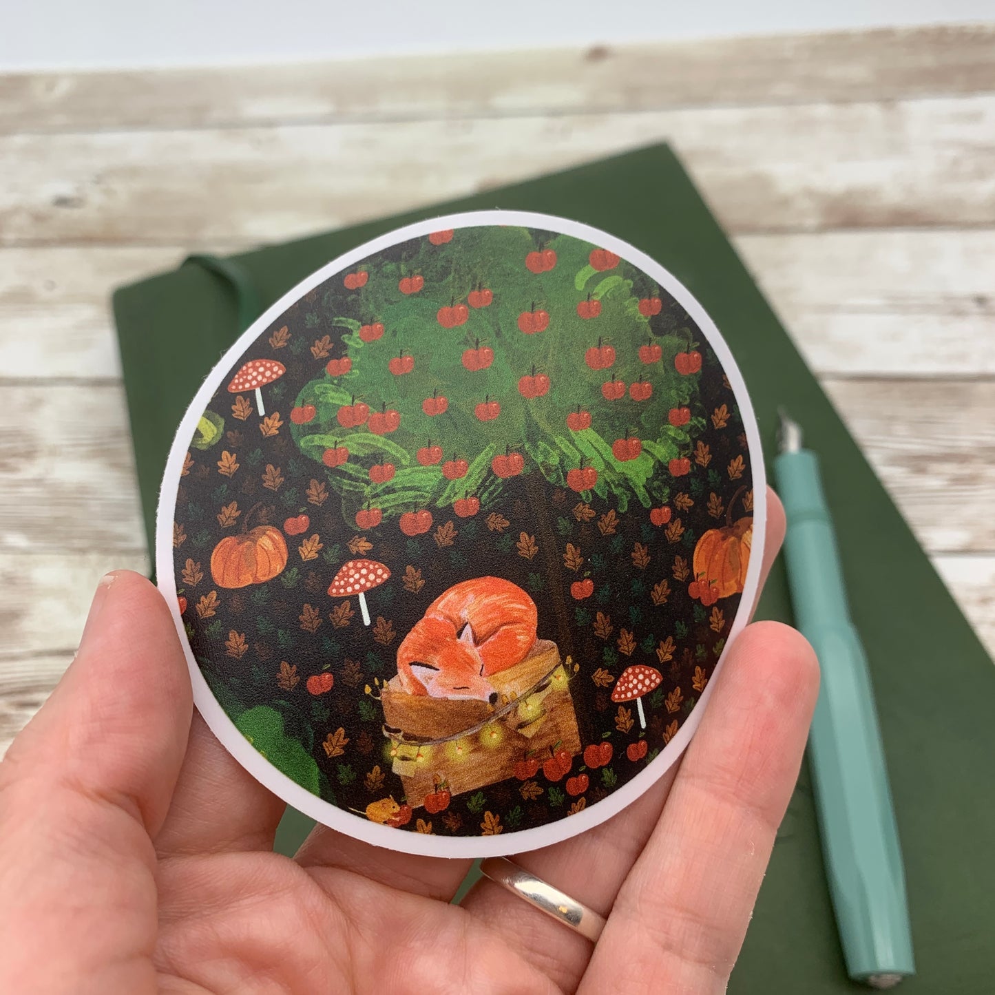 Sleepy Fox Sticker