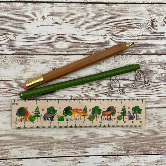Summer Forest Wooden Ruler