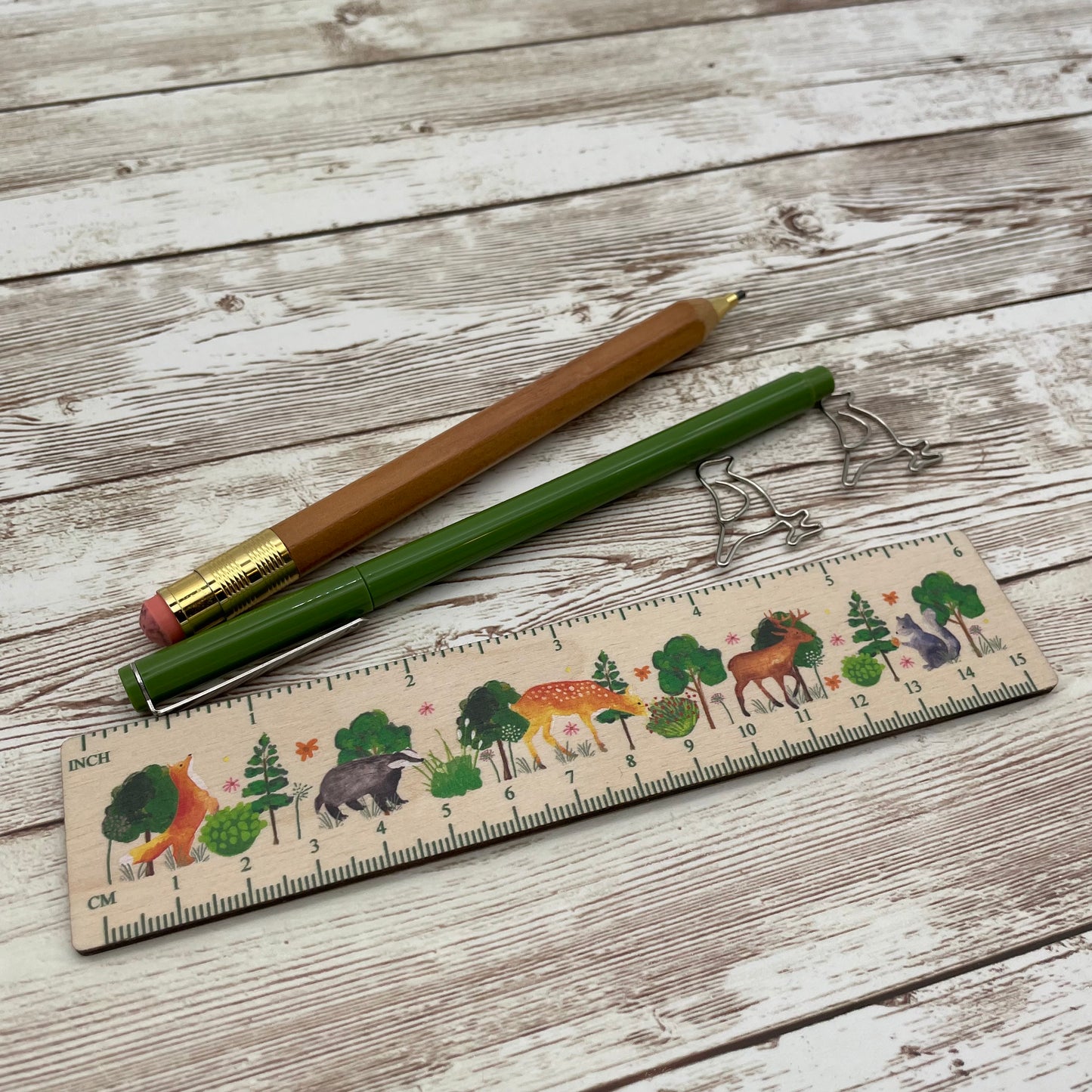Summer Forest Wooden Ruler