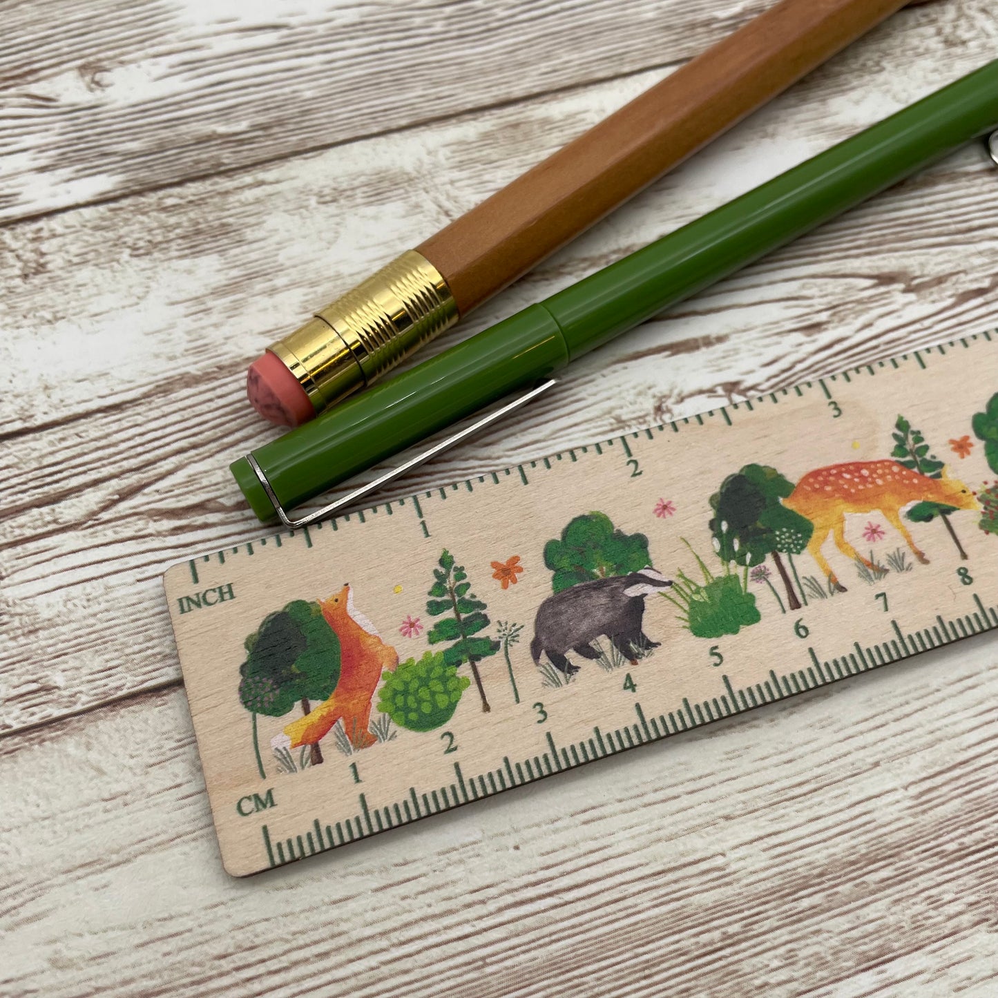 Summer Forest Wooden Ruler