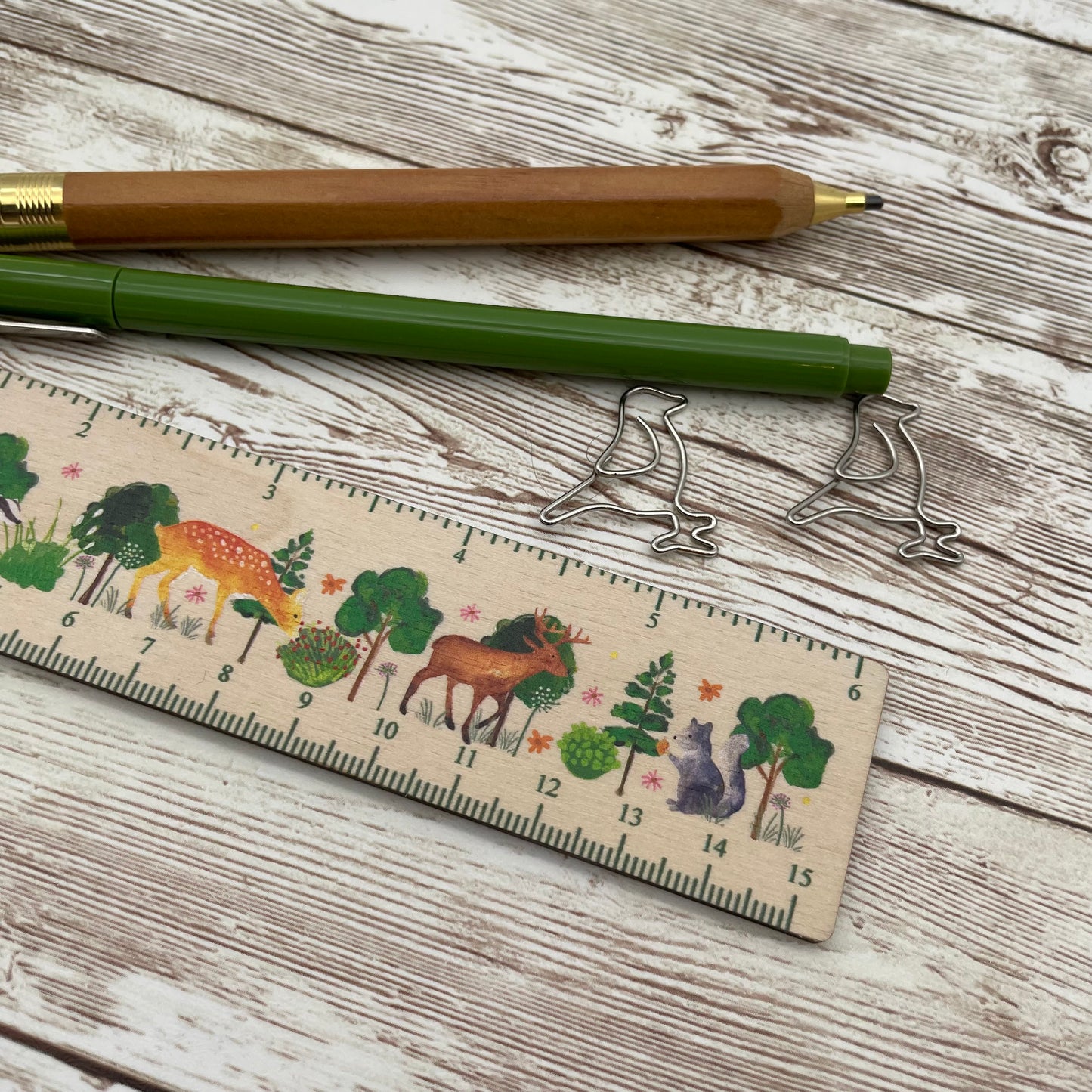 Summer Forest Wooden Ruler