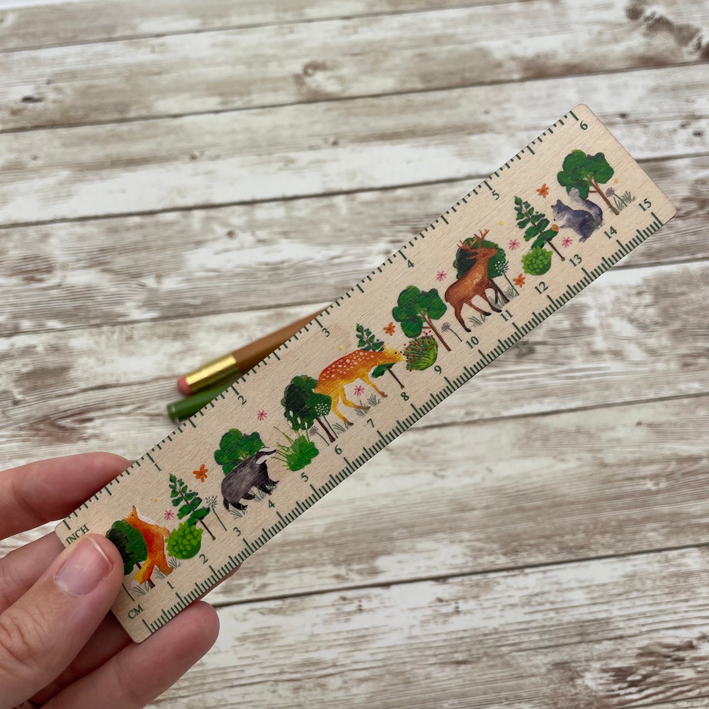 Summer Forest Wooden Ruler