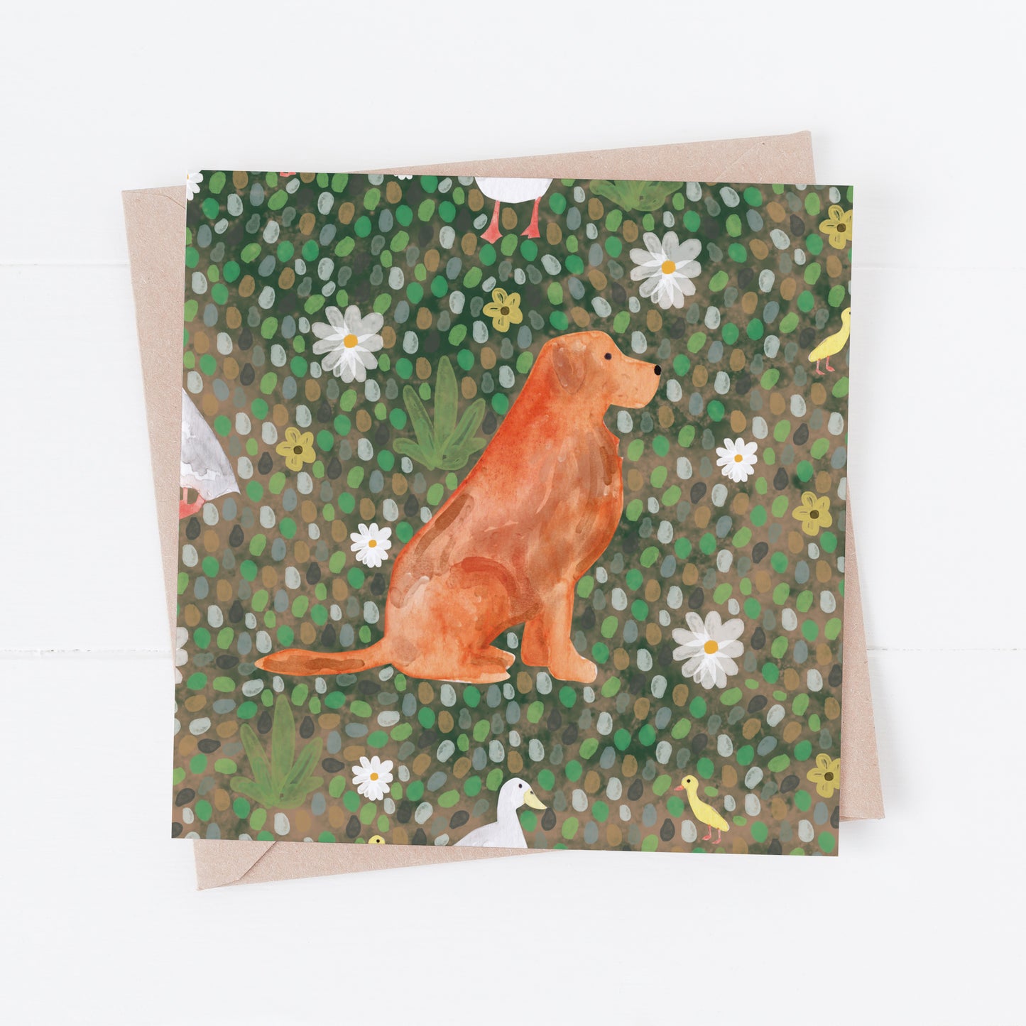 Red Golden Retriever Greeting Card