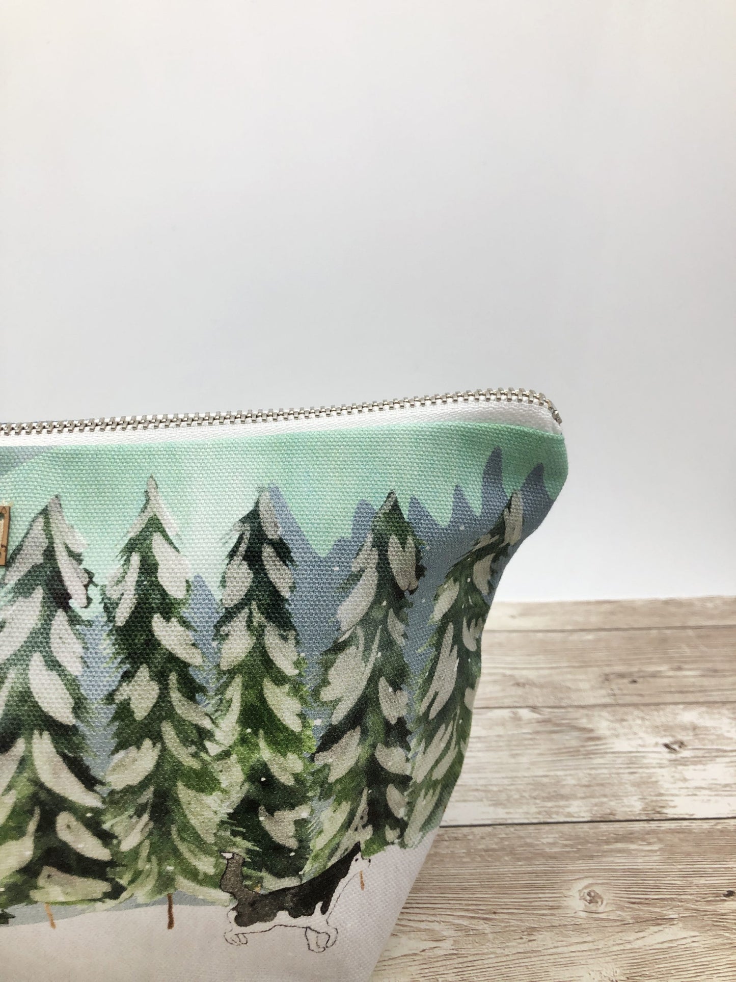 Husky in the Wilderness Cosmetic Bag