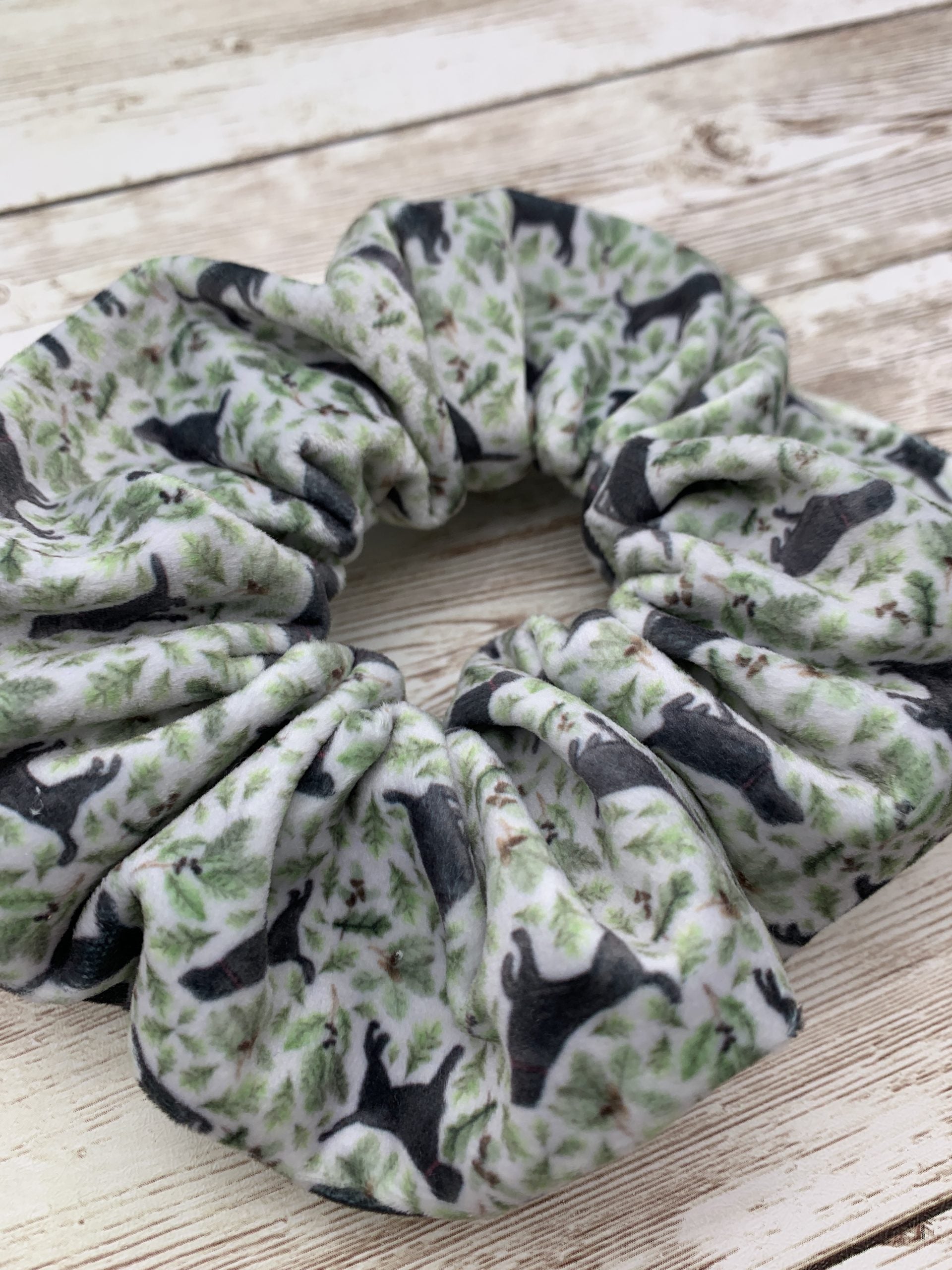 Black Labrador Hair Scrunchie