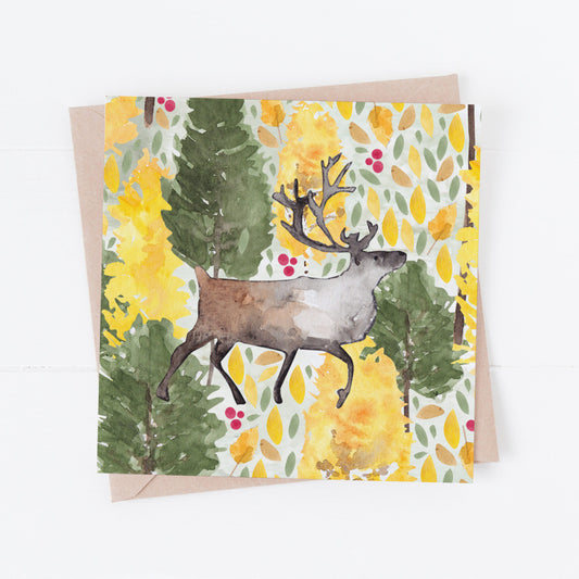 Reindeer greeting card