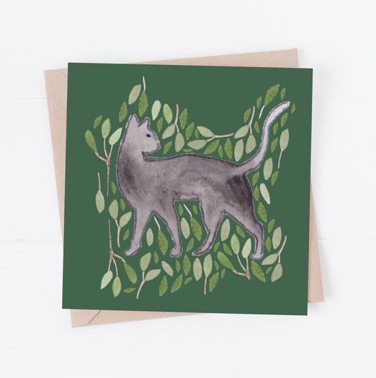 Black Cat blank Greeting Card