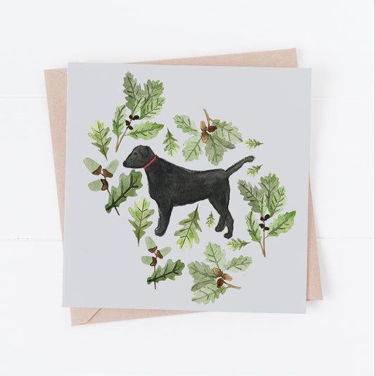 Black Labrador Greeting Card