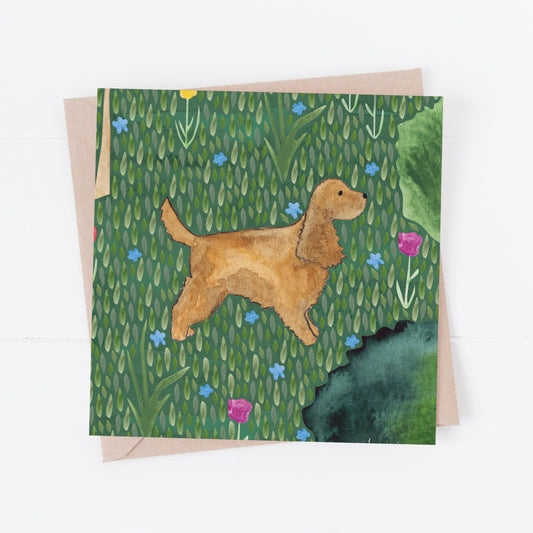 Cocker Spaniel greeting card