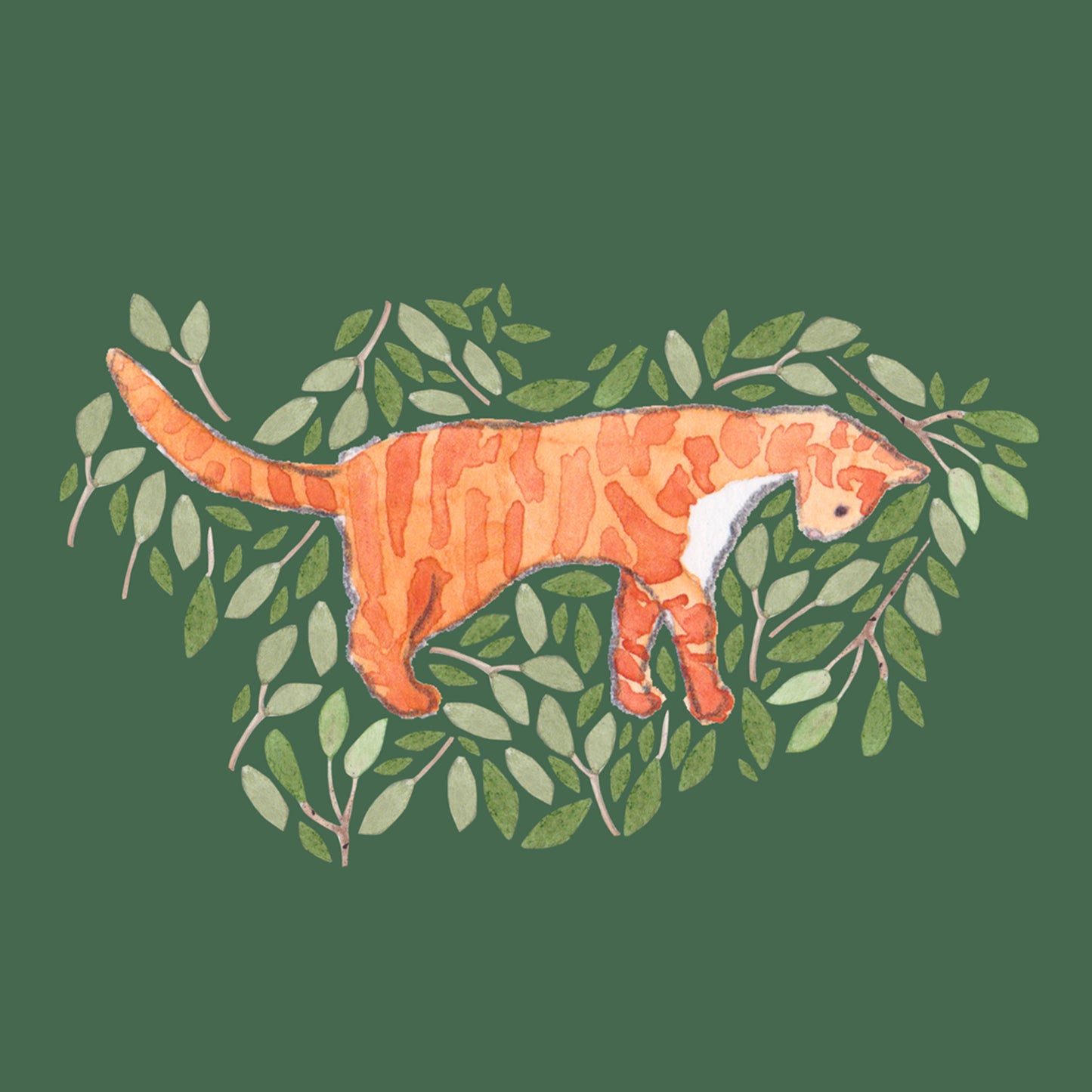 Ginger Tabby Cat Greeting Card