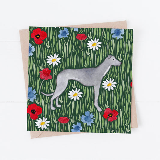 Greyhound greeting card
