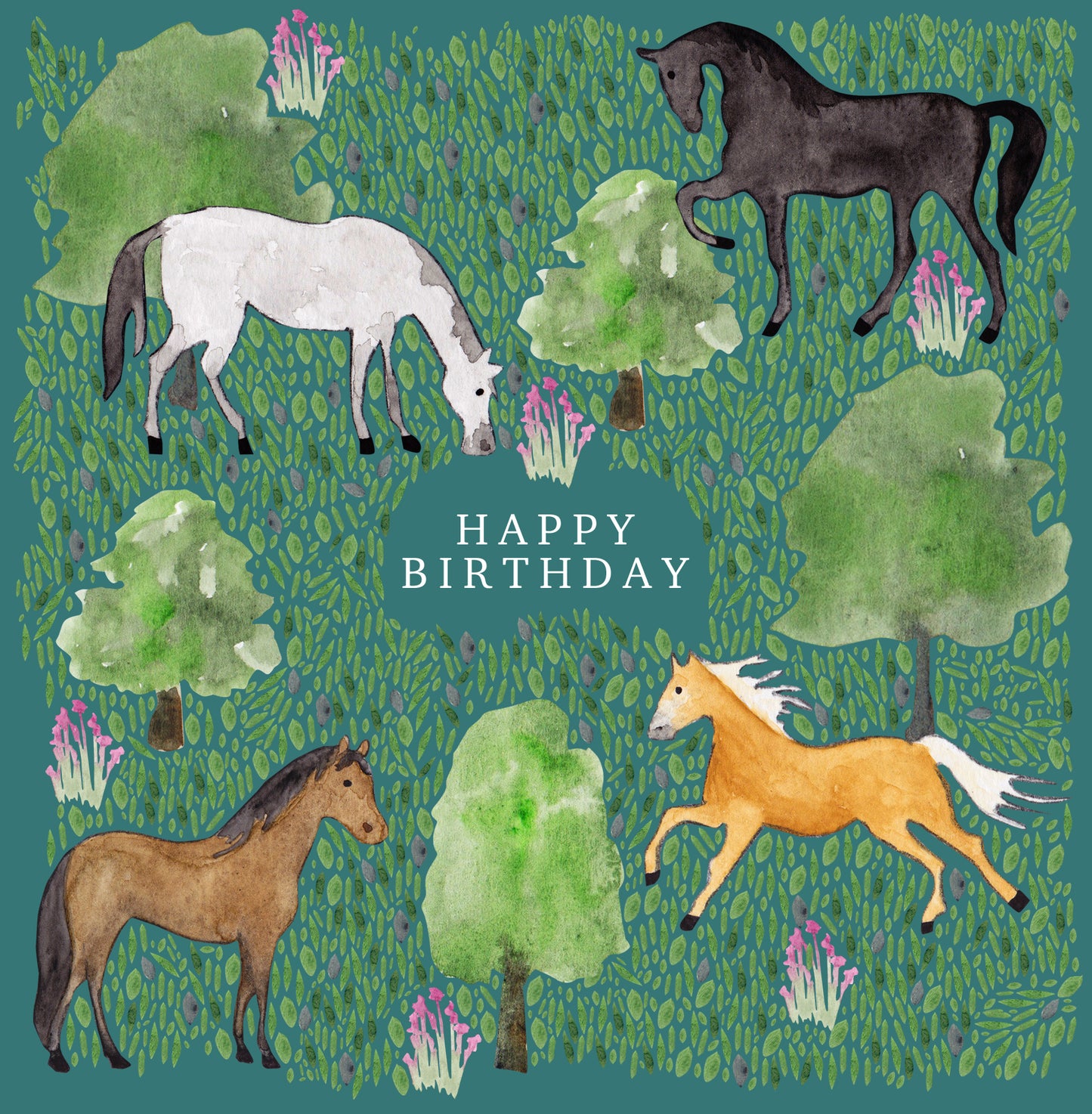 Horse Happy Birthday Card