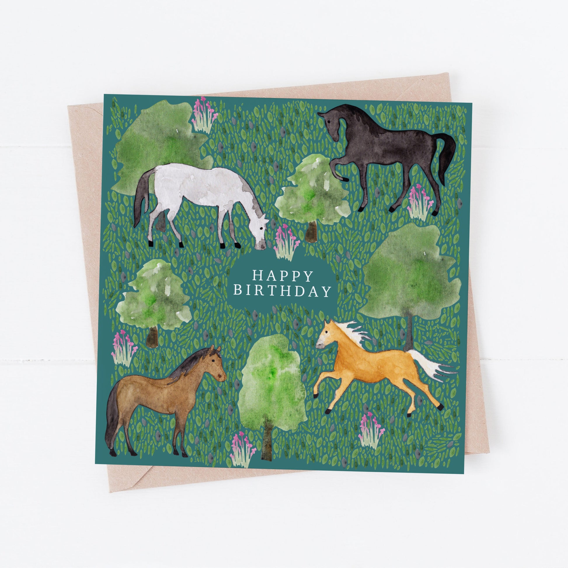 Horse Happy Birthday Card