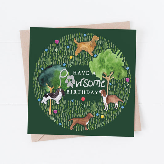 Have a Pawsome birthday greeting card