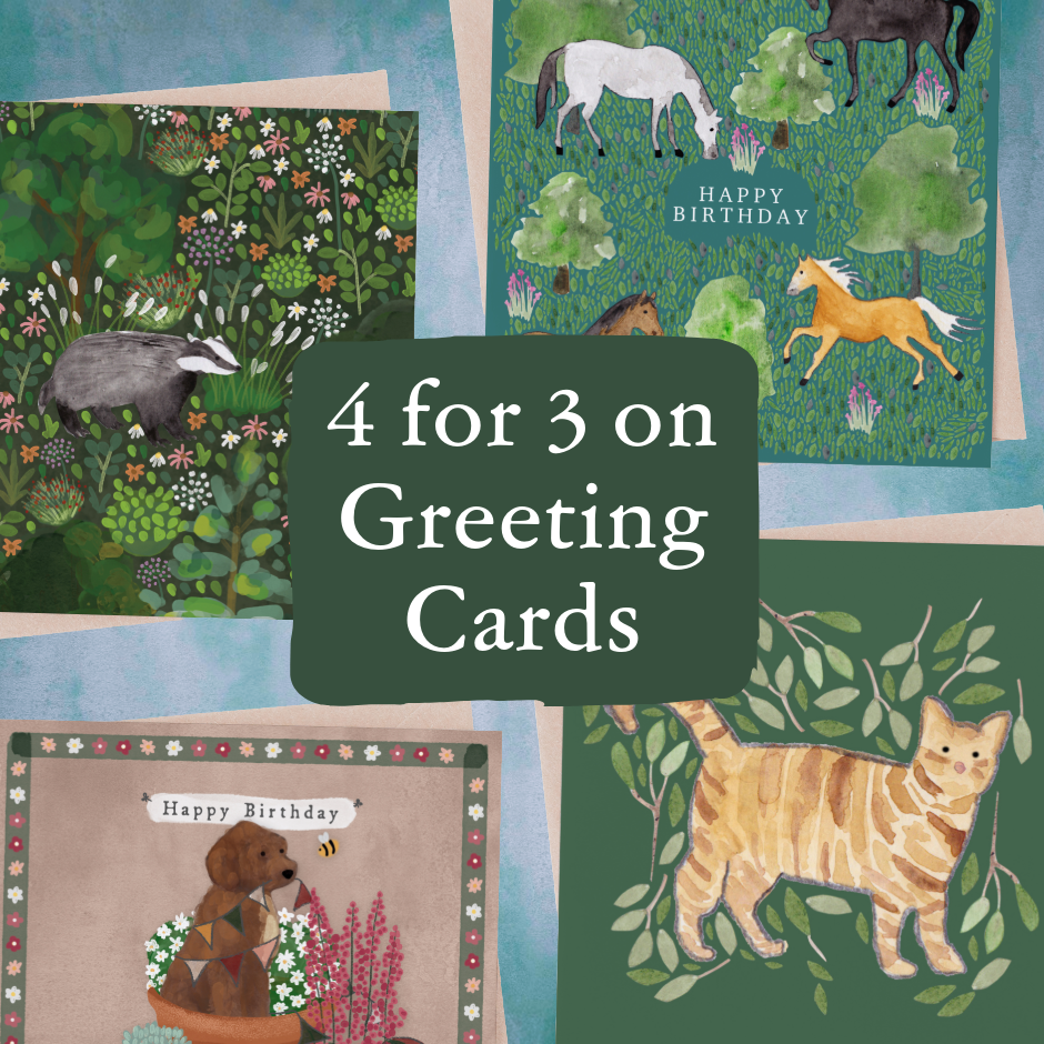 4 for 3 on Greeting Cards