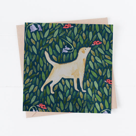 Golden Labrador greeting card
