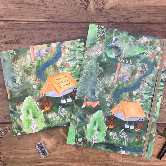 Wild Camping notebook gift set