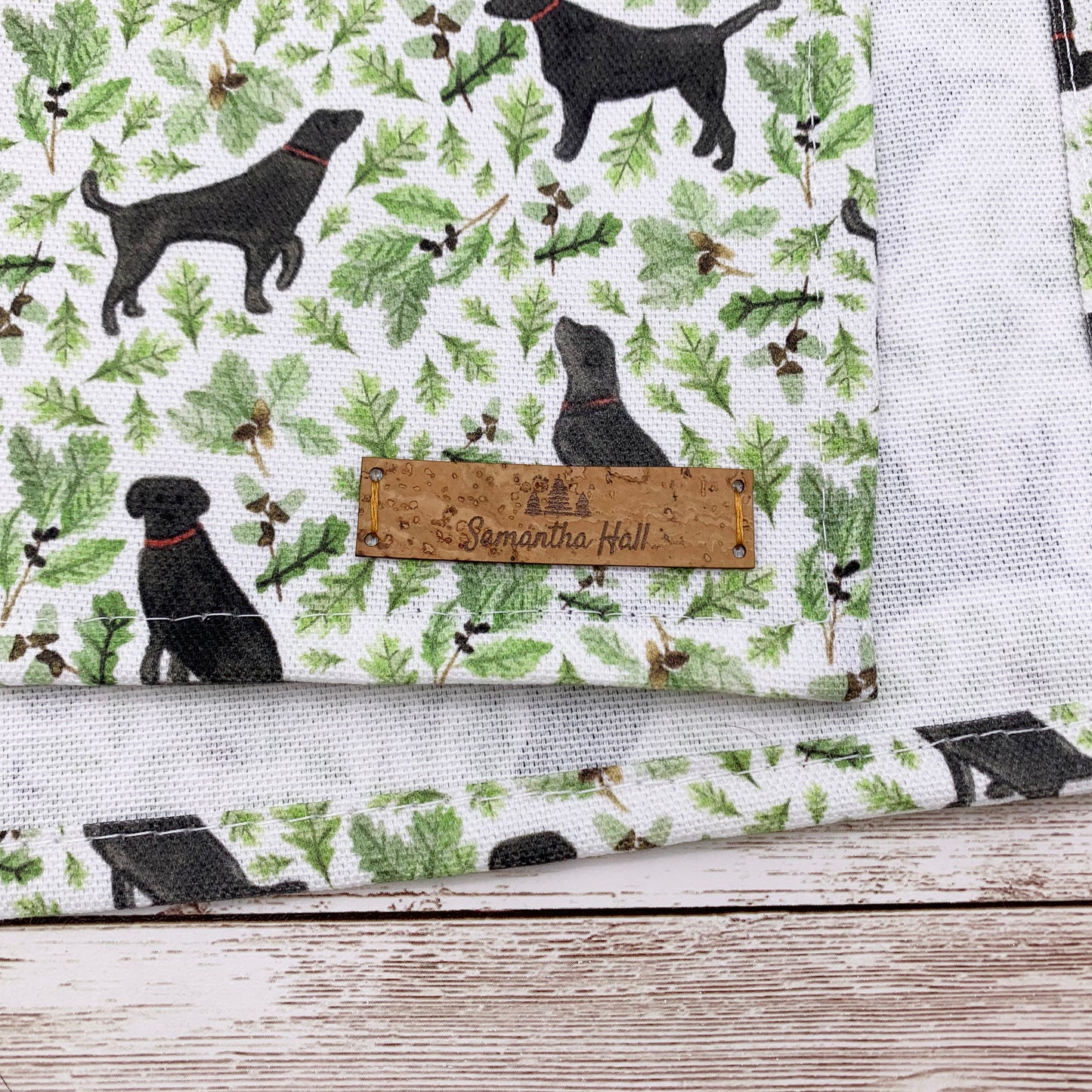 Black Labrador Tea Towel