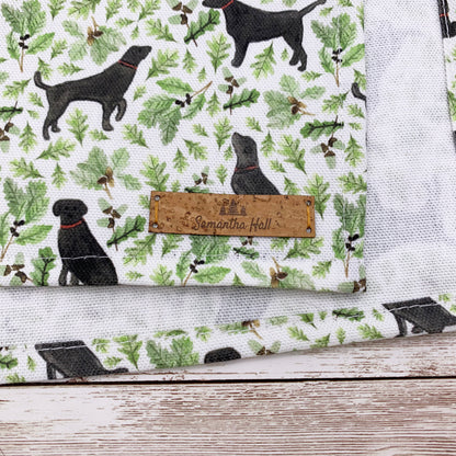 Black Labrador Tea Towel