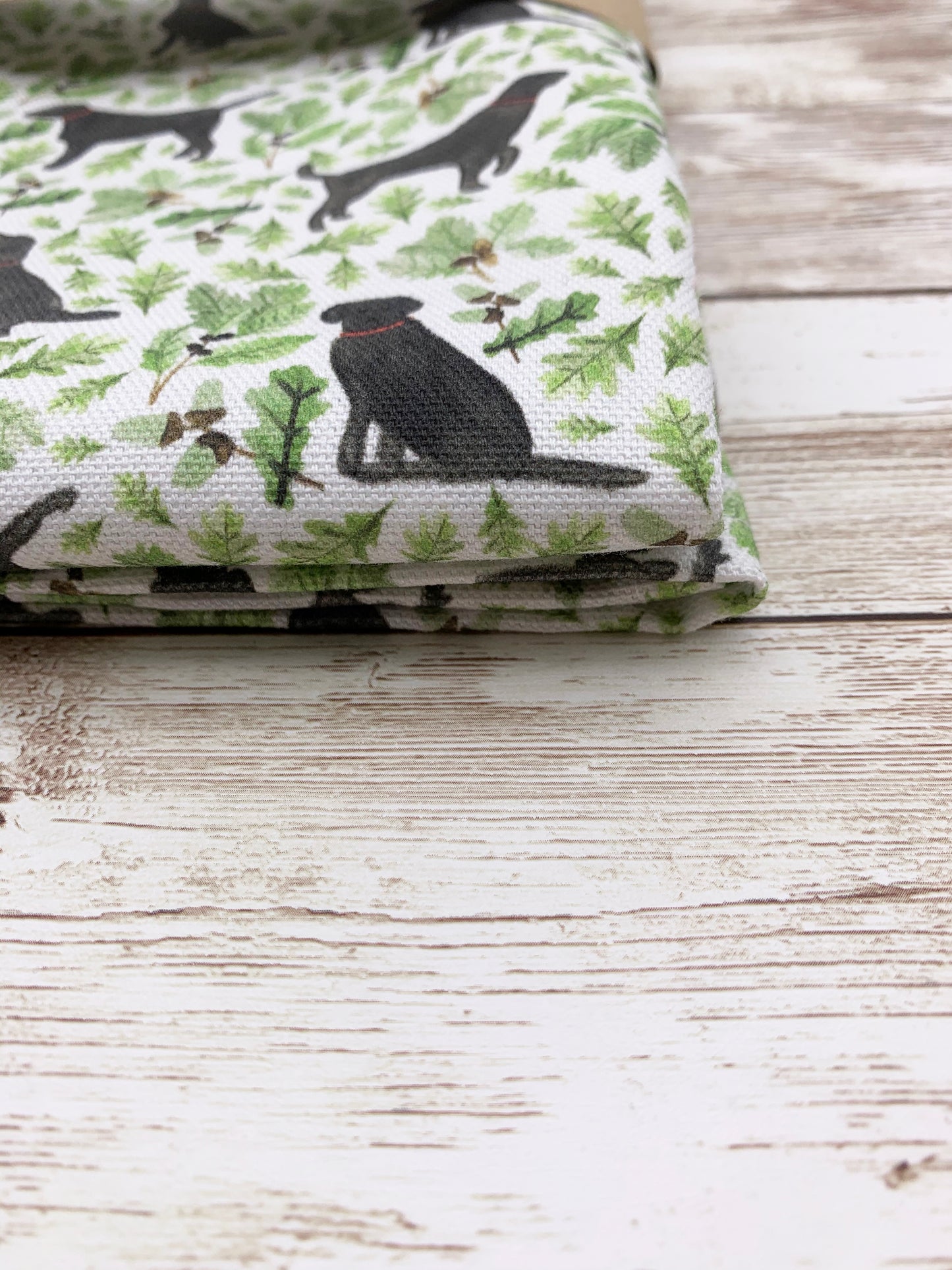 Black Labrador Tea Towel