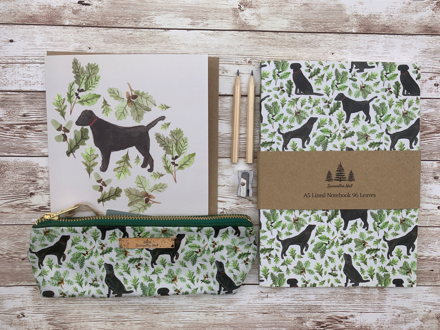 Black Labrador Stationery Gift Set