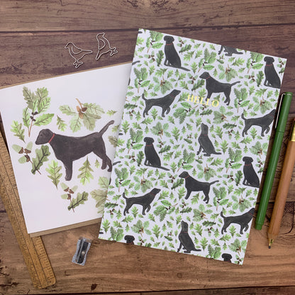 Black Labrador stationery bundle set