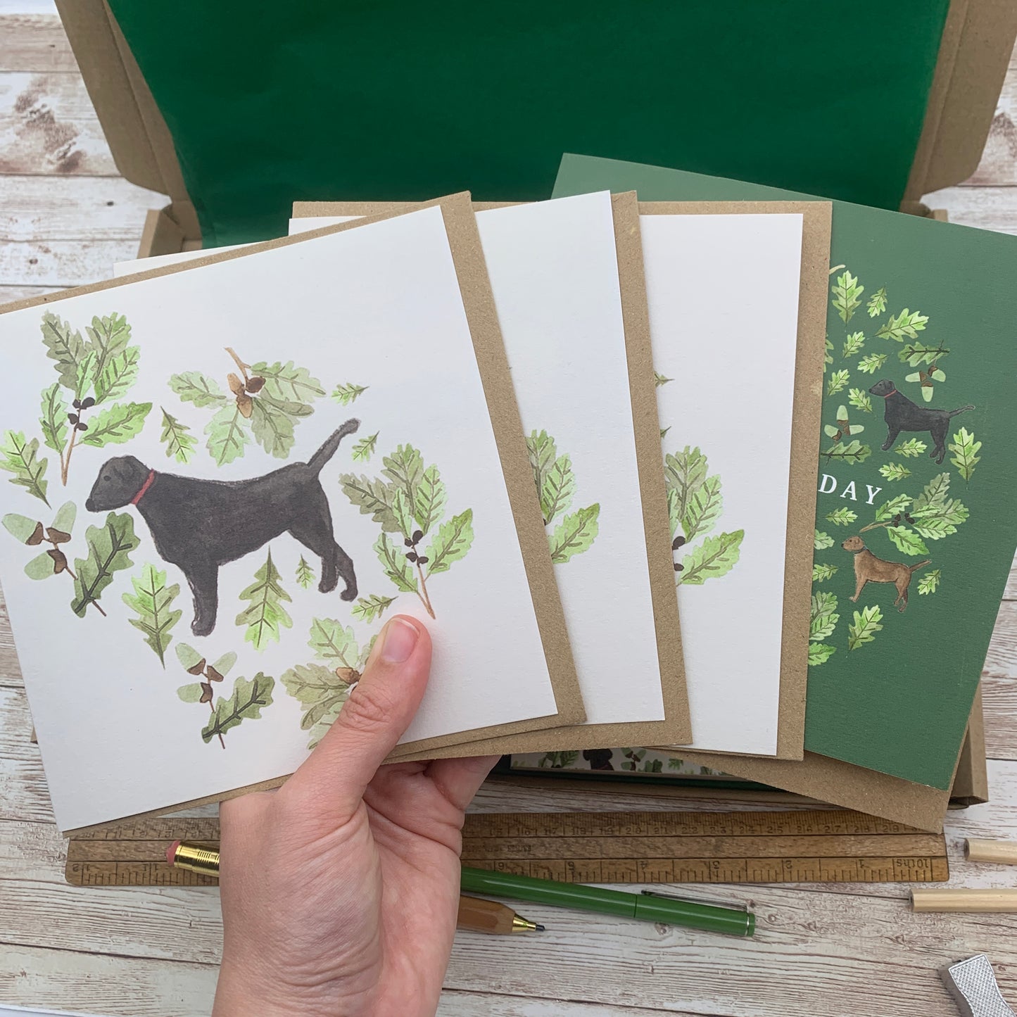 Black Labrador Stationery Gift Set