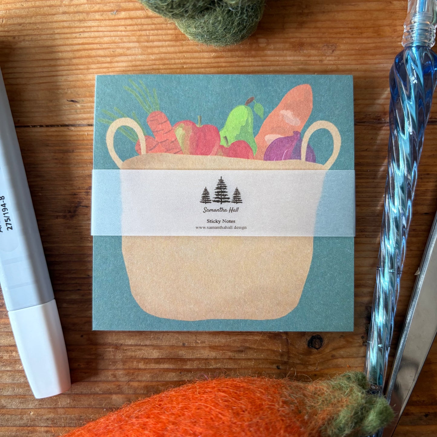 Market Bag Sticky Notes