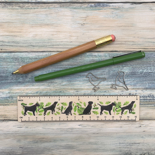 Black Labrador Wooden Ruler