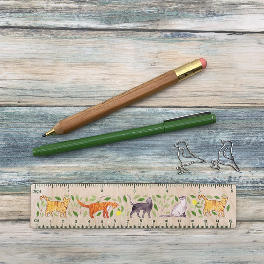 Cat Wooden Ruler