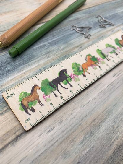 Horse Wooden Ruler