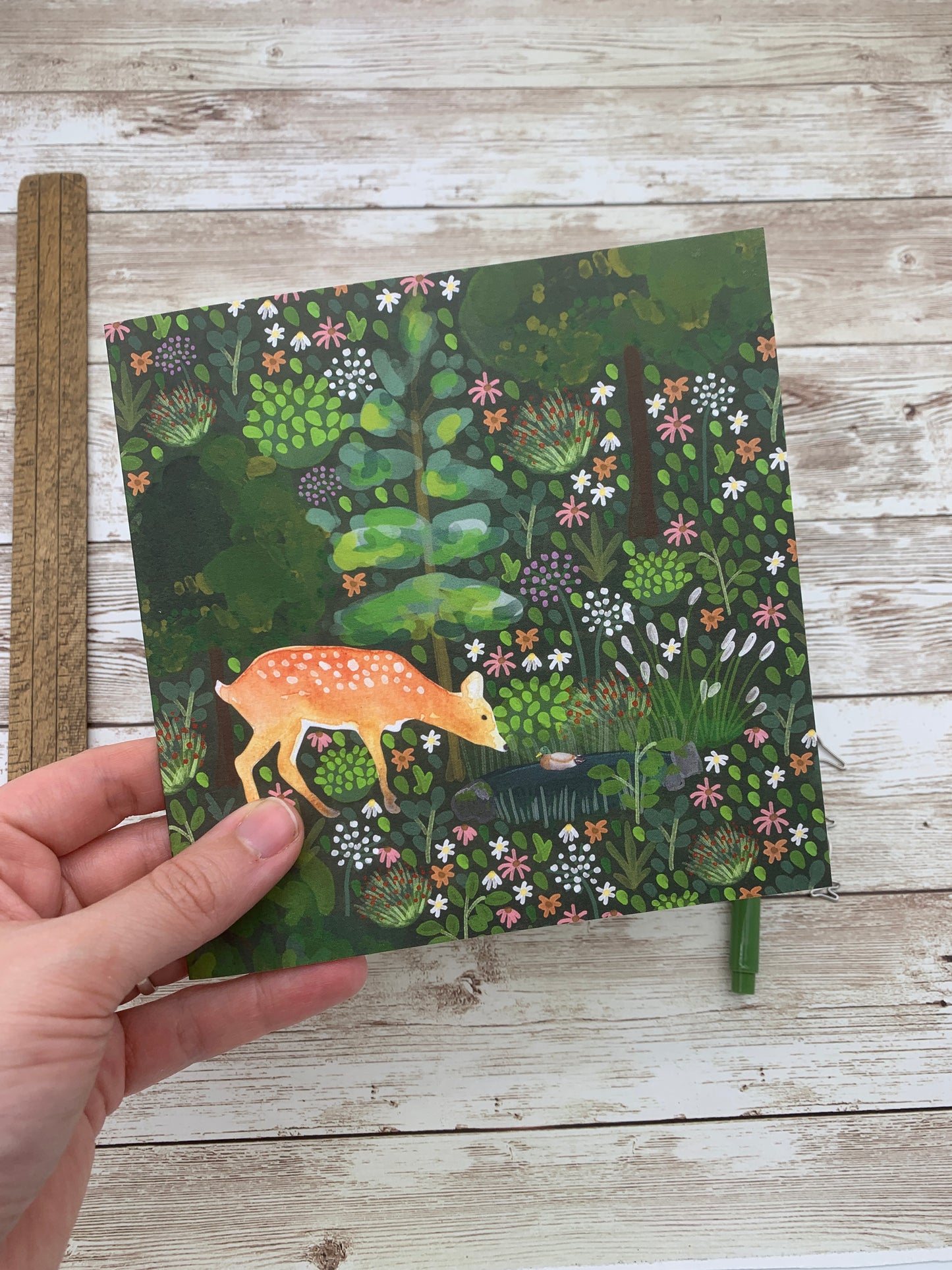 Deer and Duck greeting card