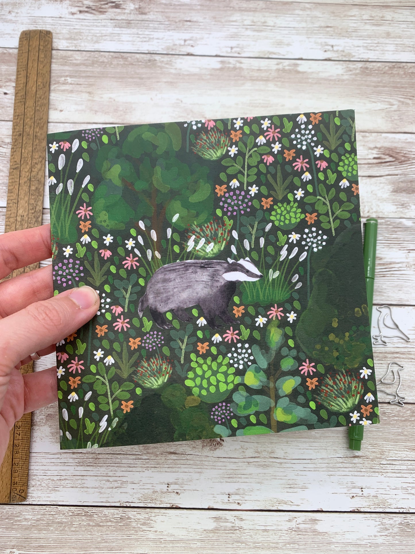 Badger greeting card