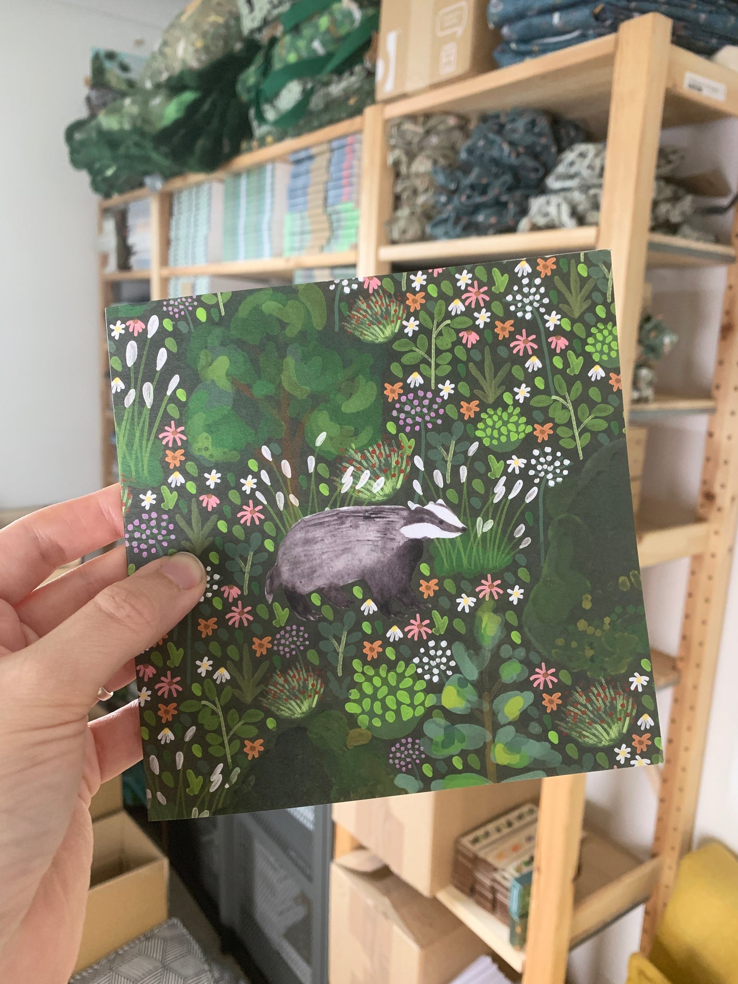 Badger greeting card