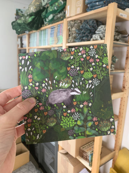 Badger greeting card