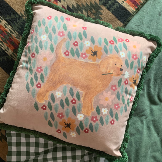 Cockapoo Velvet Cushion