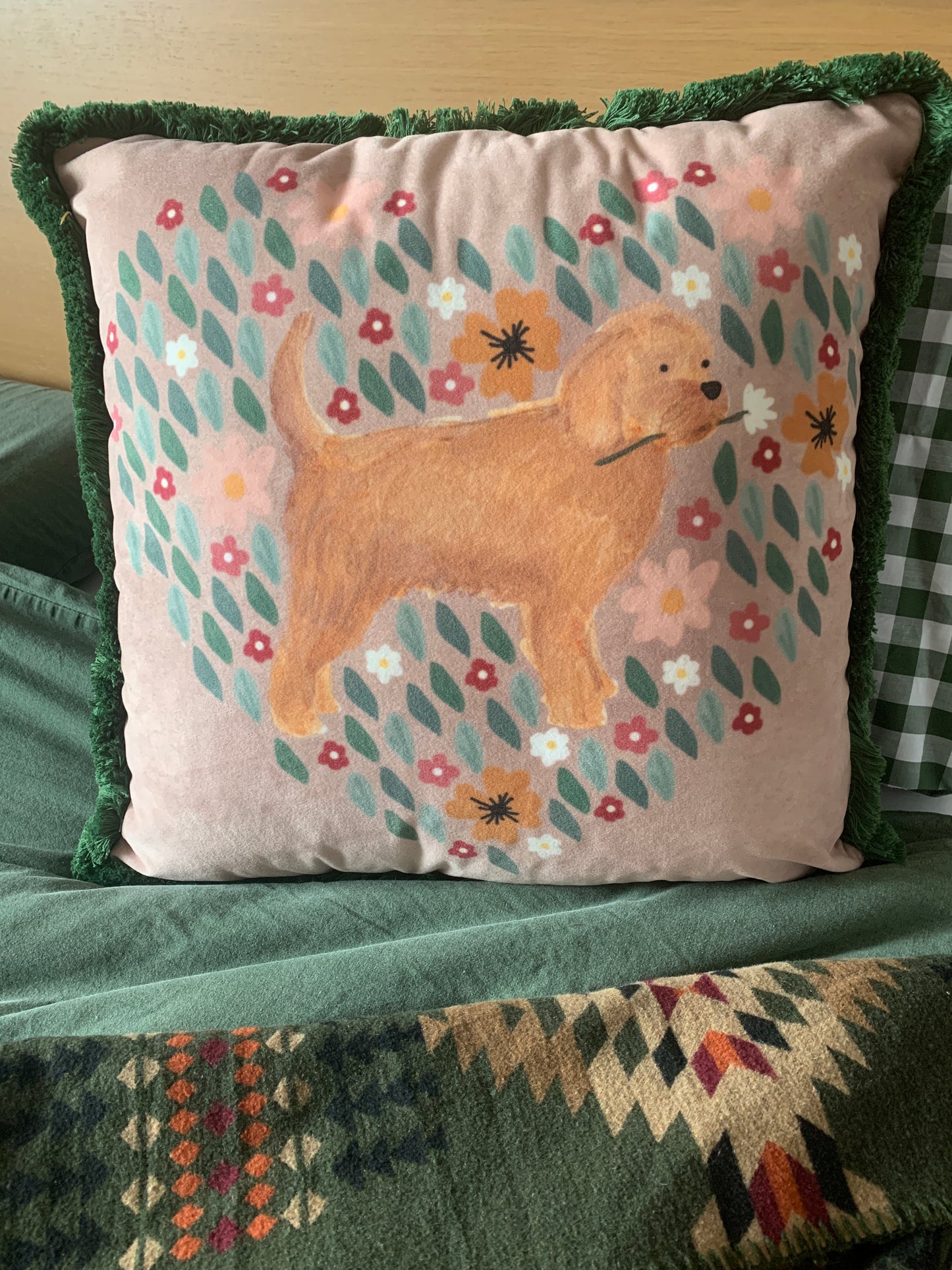 Cockapoo Velvet Cushion