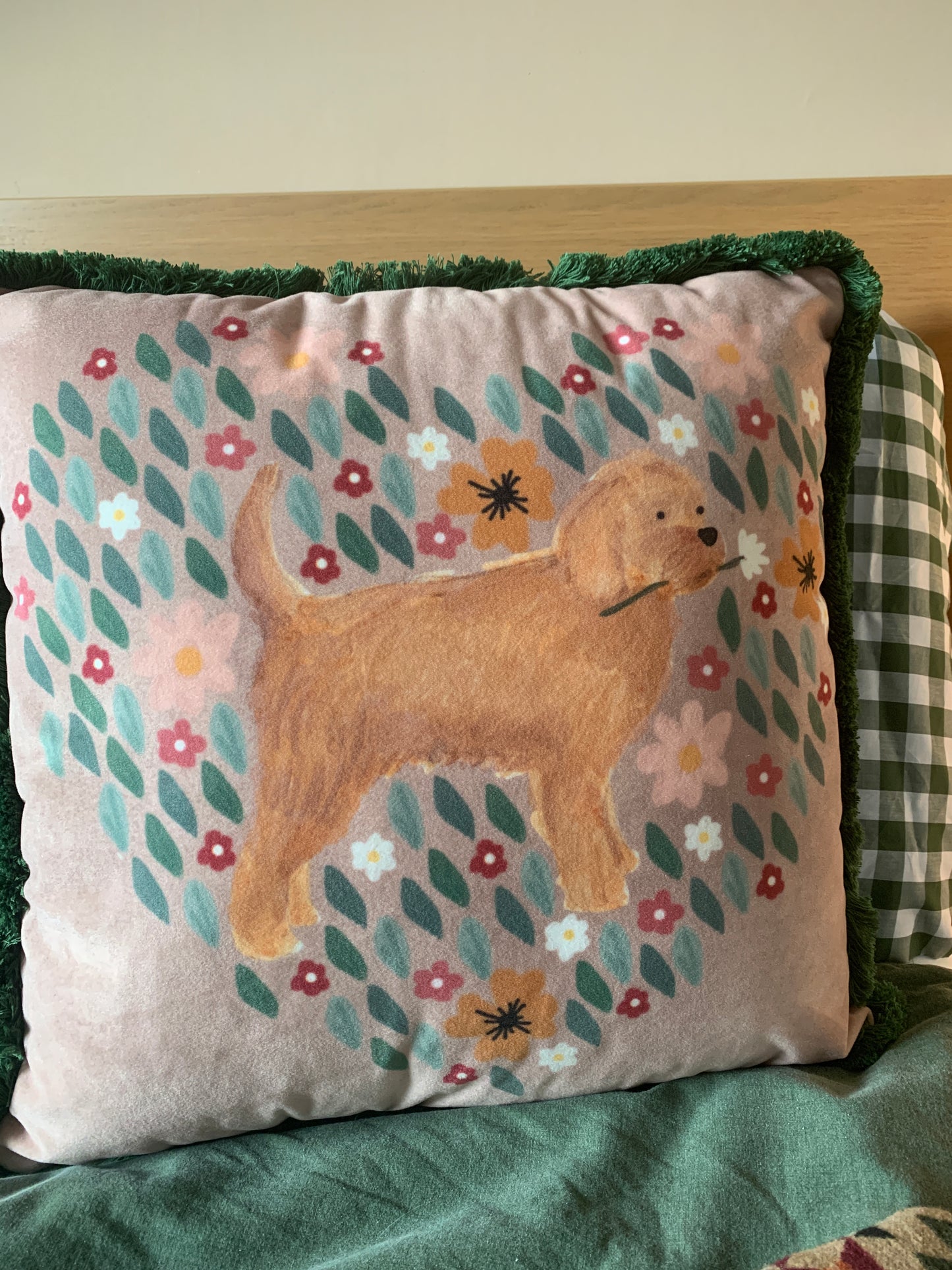 Cockapoo Velvet Cushion