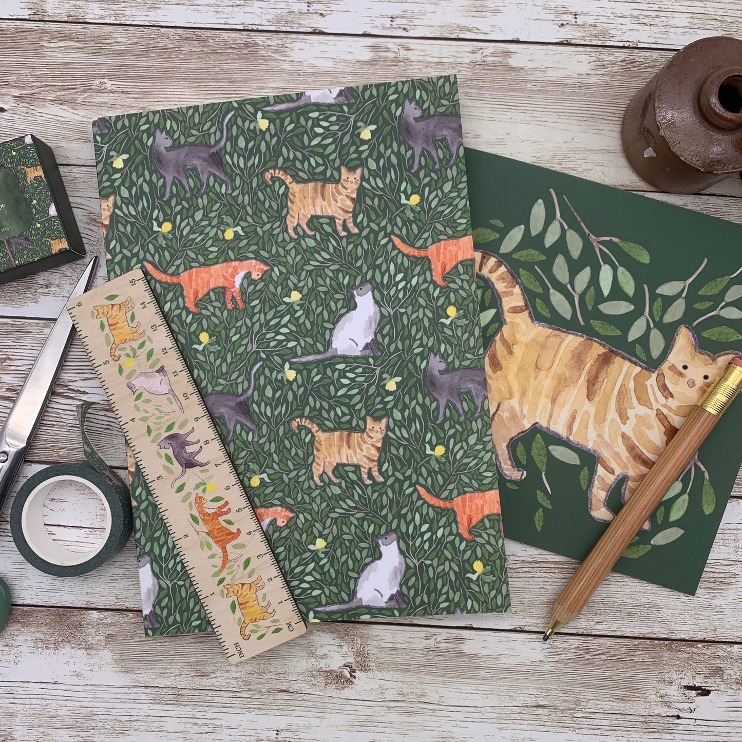 Cat stationery bundle set