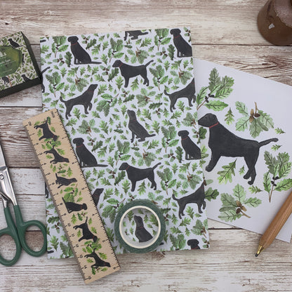 Black Labrador stationery bundle set