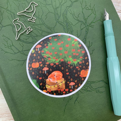 Sleepy Fox Sticker
